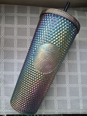 Starbucks Oil Slick Iridescent Rainbow Bling Studded Tumbler Fall 2023 Venti Cup